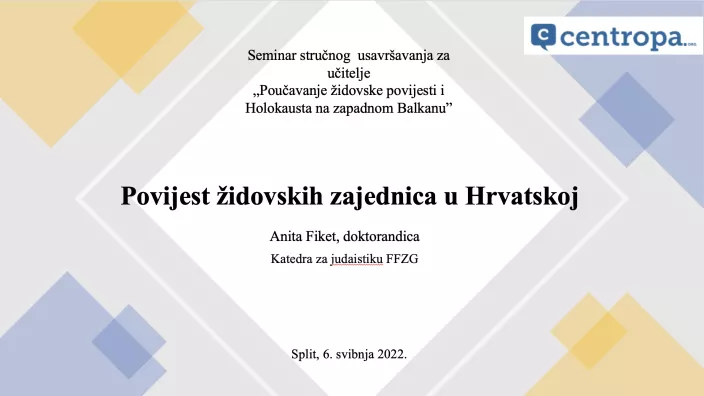 Povijest židovskih zajednica u Hrvatskoj