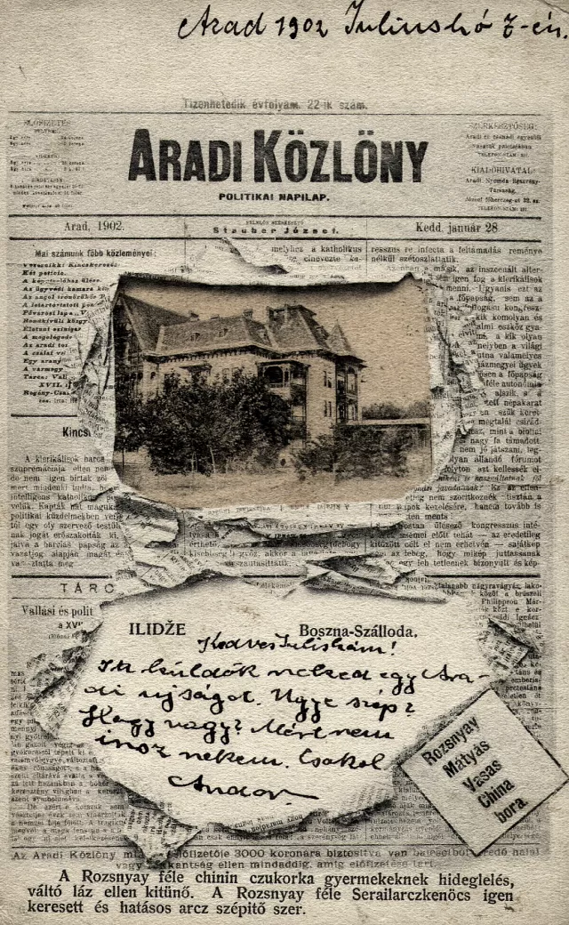 Postcard sent to Ferenc Sandor's mother Julia Sandor