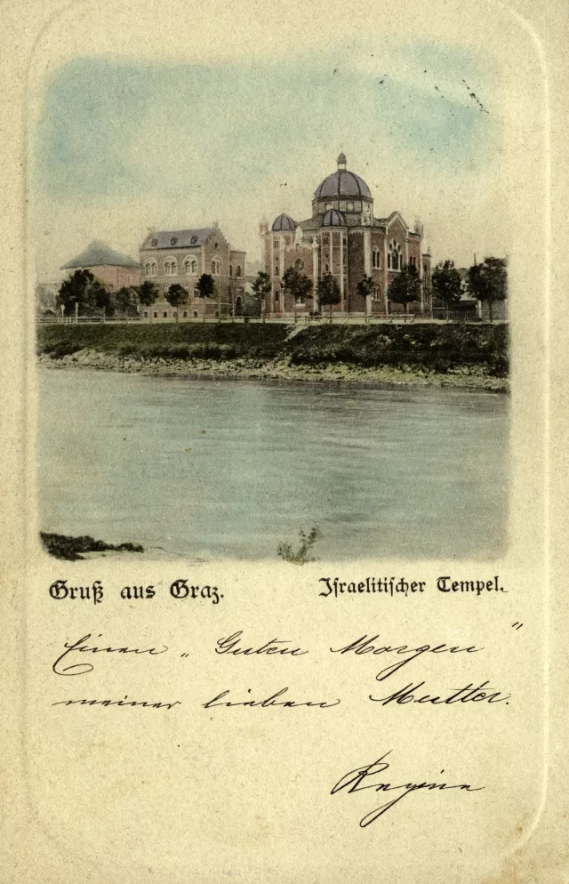 Die ehemalige Synagoge in Graz, die 1892 gebaut und 1938 zerstört wurde