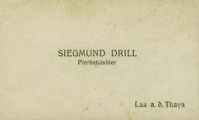 Visitenkarte von Sigmund Drill