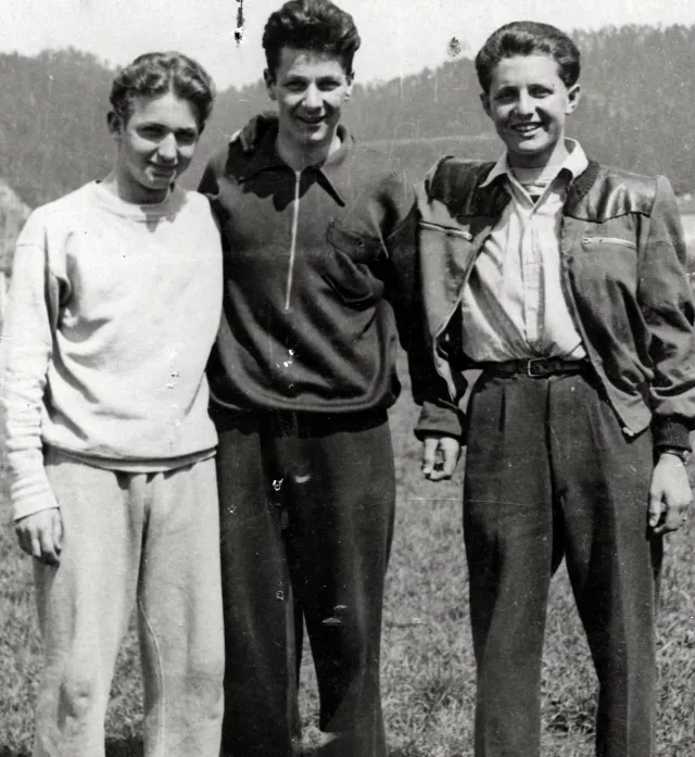 Manfred Wonsch während eines Meetings 1951 auf dem Semmering