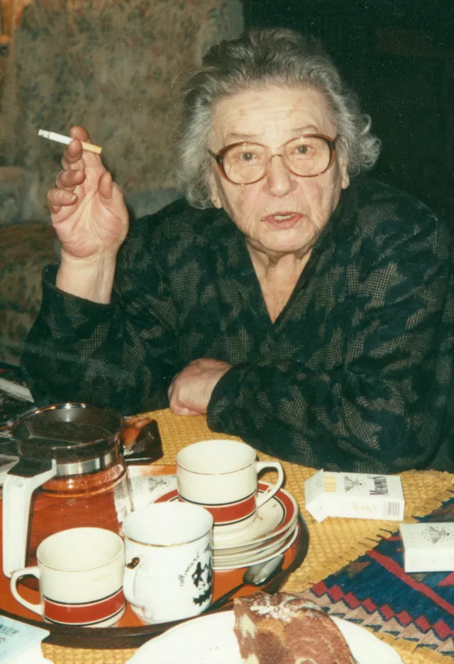 Rosa Rosenstein in her apartment in Vienna