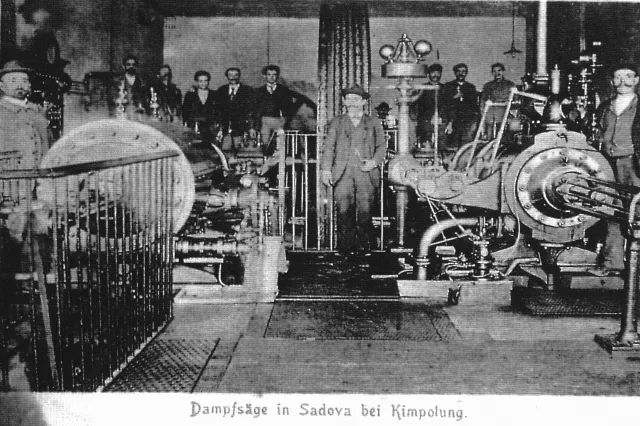 Abraham Isaak Schieber im Sägewerk