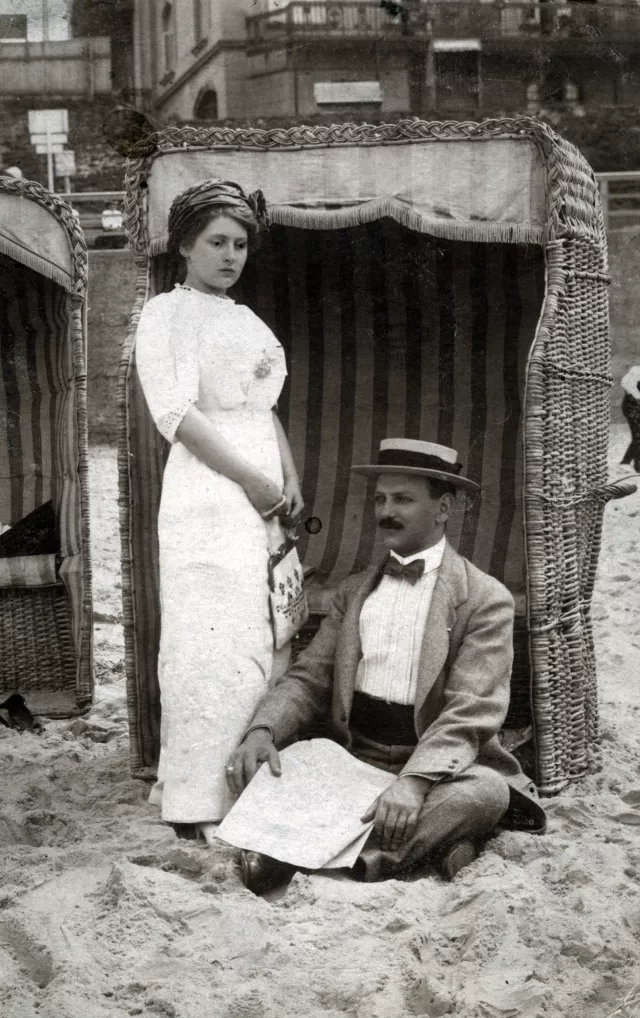 Vilma und Albert Smolka im Urlaub an der Nordsee