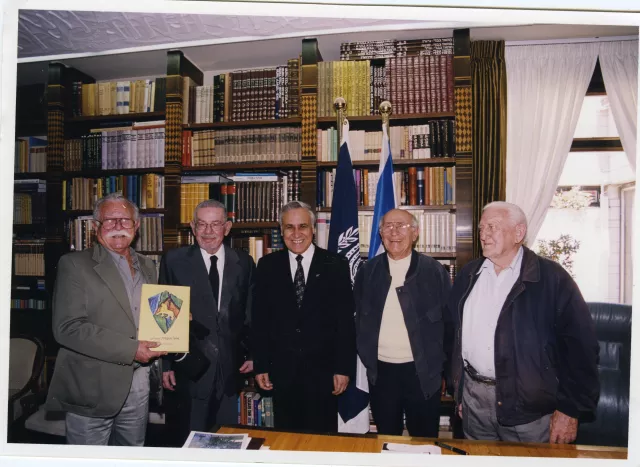 Hillel Kempler beim israelischen Staatspräsidenten