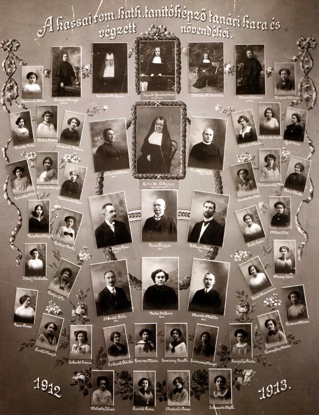 Margit Brichta on the group photo of the graduating class in the Teacher Training College of Kassa Margit Brichta on the group photo of the graduating class in the Teacher Training College of Kassa