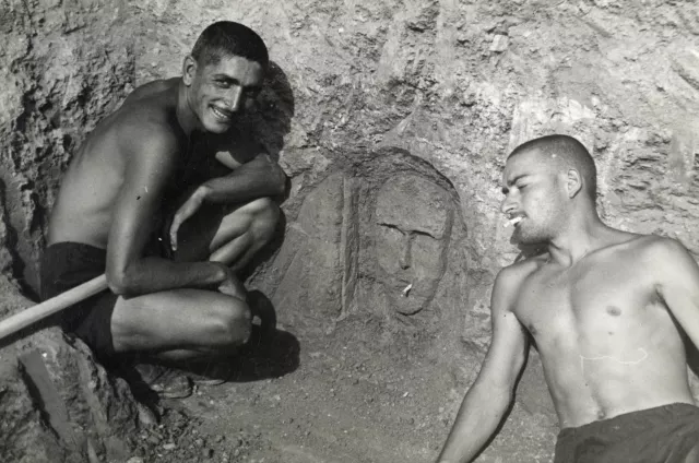 David Levi with a friend at a labor camp in the Tran Gorge