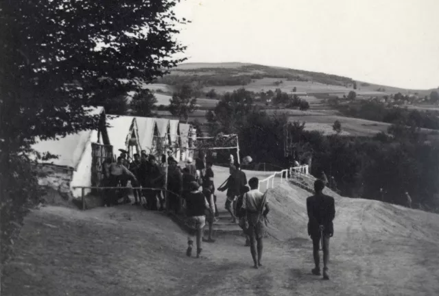 The sheds of the labor camp in the Tran Gorge