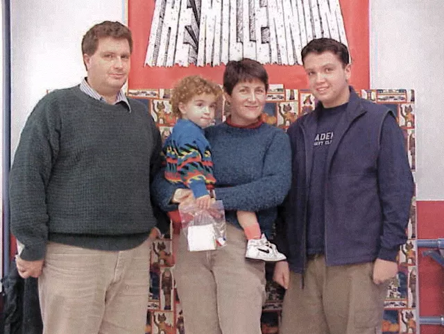 Yoni Geron with his family