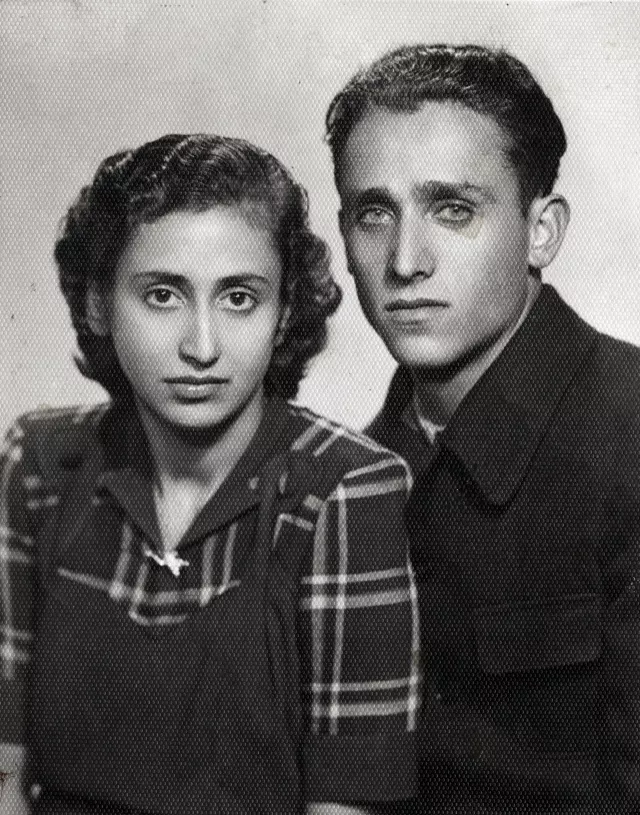 Lea Beraha and her future husband Leon Beraha