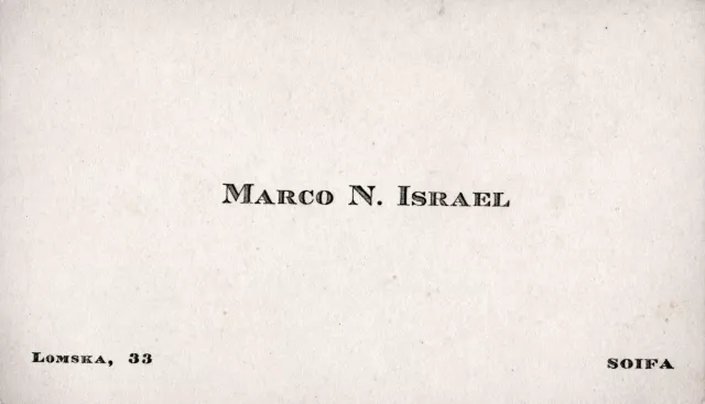 Marko Israel's business card