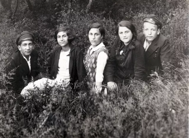 Matilda Israel with her friends