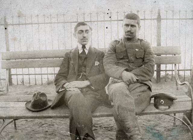 Buko Pizanti with a friend while on leave Buko Pizanti with a friend while on leave