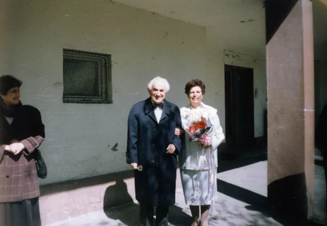 Roza and Leon Anzhel at their golden anniversary