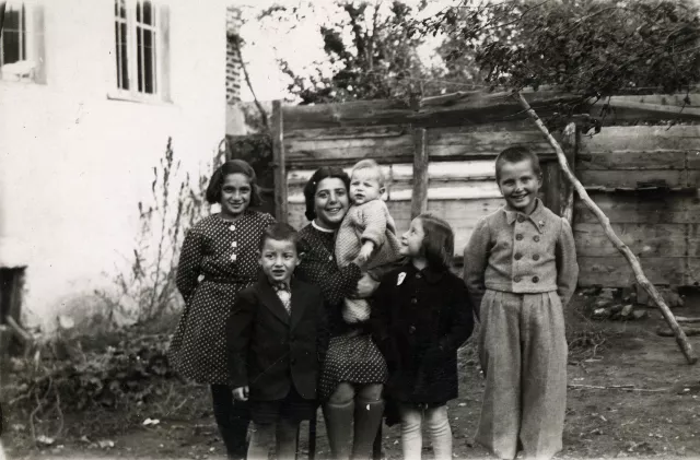 Sonya Lazarova and her landlady's family