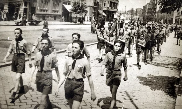 Nissim Uziel in a Jewish youth organization