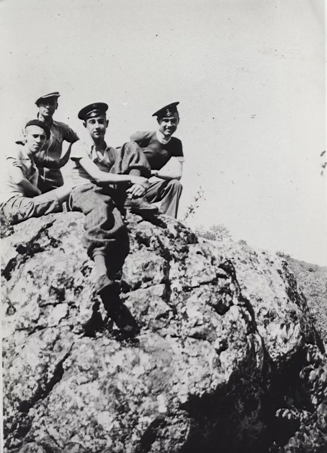 Victor Baruh with school friends