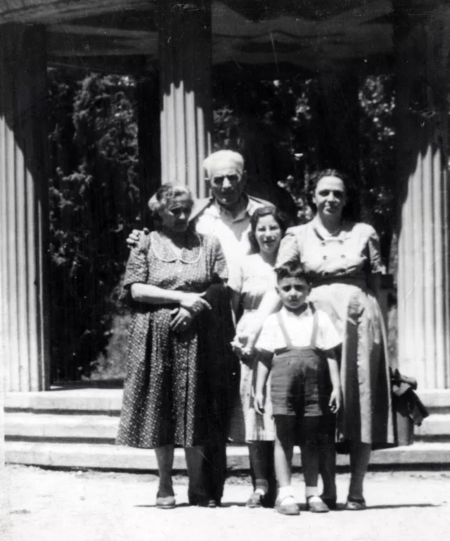 Victoria Behar with her son Emil Behar and her parents-in-law Iacob and Lenka Behar