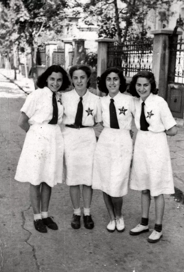 Anna Danon with her friends from the choir