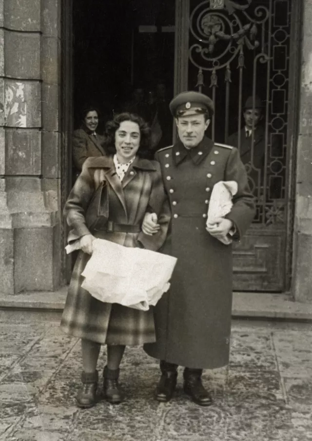 The wedding photo of Adela Hinkova