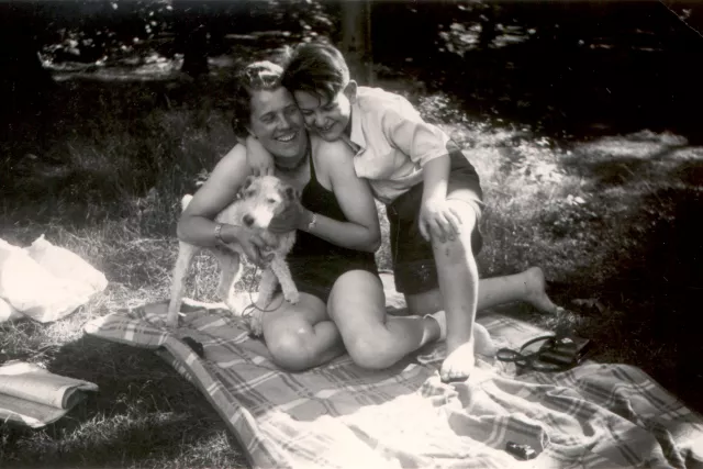 Harry Fink with his nanny