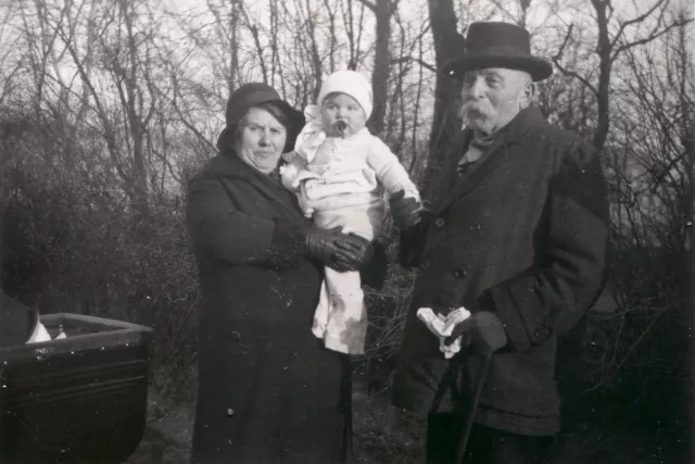 The Fink grandparents with their grandson Harry Fink