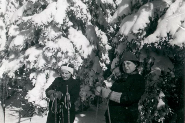 Marketa Finkova on a ski trip
