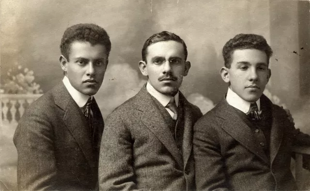 Richard Fischer with his brothers Oskar and Erich Fischer Richard Fischer with his brothers Oskar and Erich Fischer