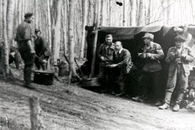 A partisan meeting in the Gaderska Valley during the Slovak National Rebellion