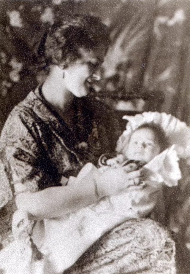 Dora Gore with her grandson Michail Gore