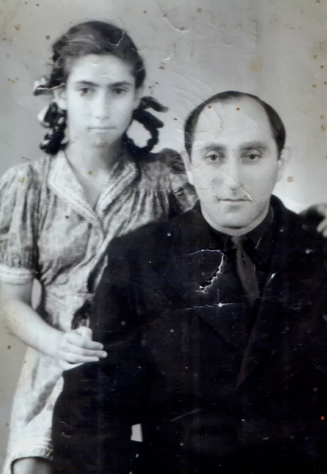 Cilja Laud with her father Isaac Perelman Cilja Laud with her father Isaac Perelman