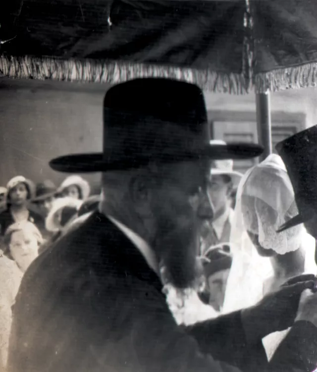 Jozsef Faludi's maternal grandfather Jakab Eckstein performing a wedding Jozsef Faludi's maternal grandfather Jakab Eckstein performing a wedding