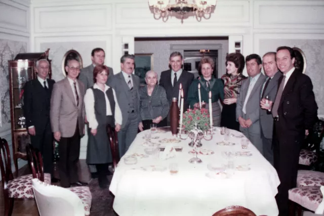 Deniz and Albertos Nahmias at the Lanaras family house