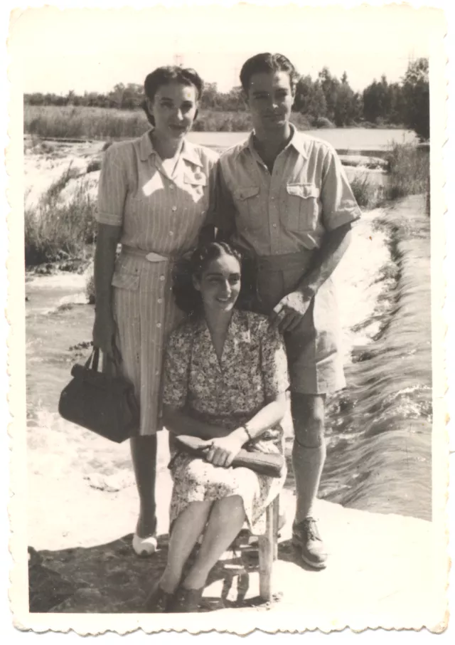 Renee Molho with friends in Palestine Renee Molho with friends in Palestine