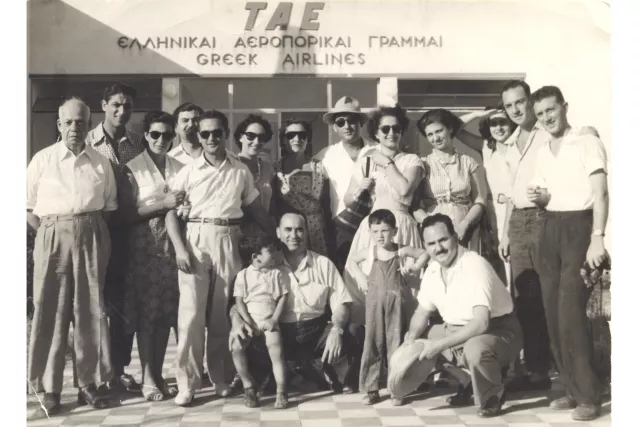 Renee Molho with family and friends at Thessaloniki airport Renee Molho with family and friends at Thessaloniki airport