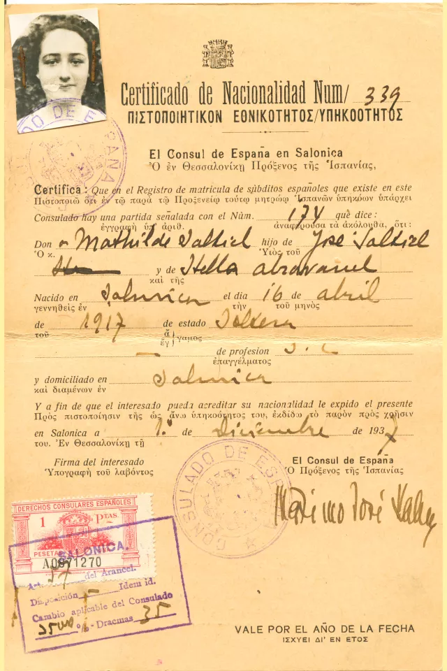 Matilde Dzivre's Certificate of Spanish Nationality Matilde Dzivre's Certificate of Spanish Nationality