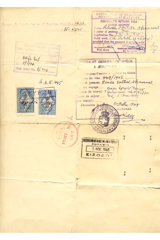 Renee Molho's traveling permit Renee Molho's traveling permit