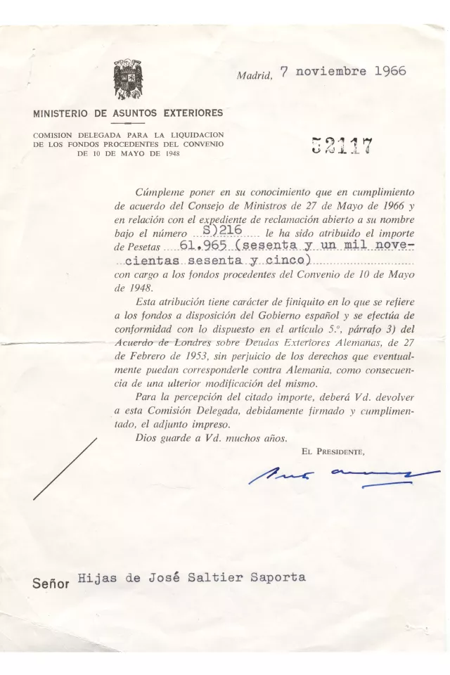 Indemnity for Renee Molho and her sisters