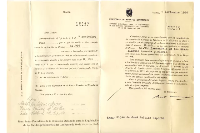 Indemnity for Renee Molho and her sisters