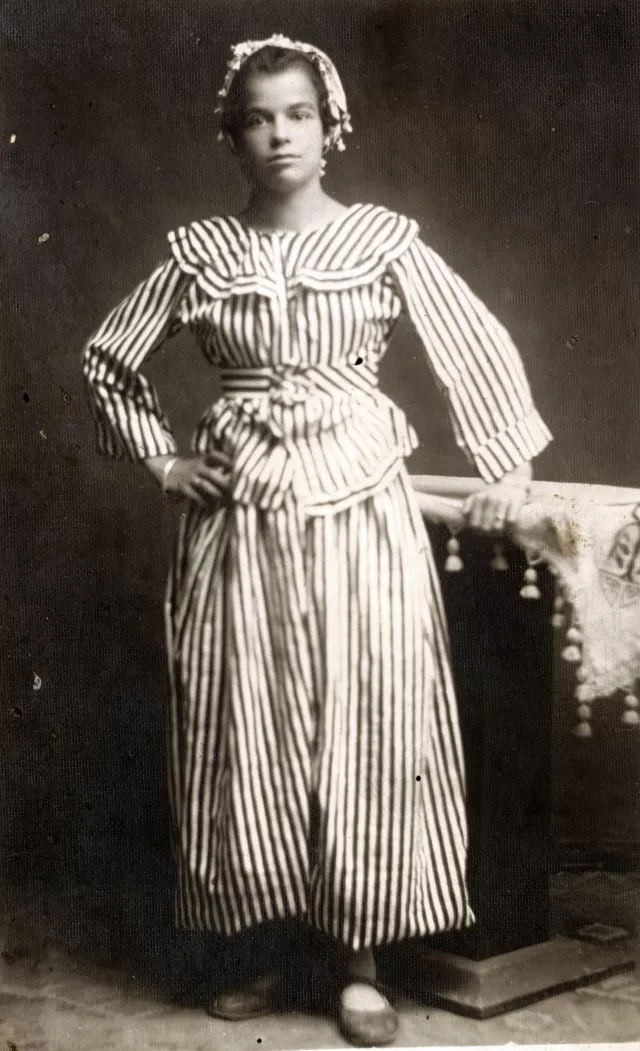 Hana Gasic's aunt Ela Kohen dressed in Turkish costume Hana Gasic's aunt Ela Kohen dressed in Turkish costume