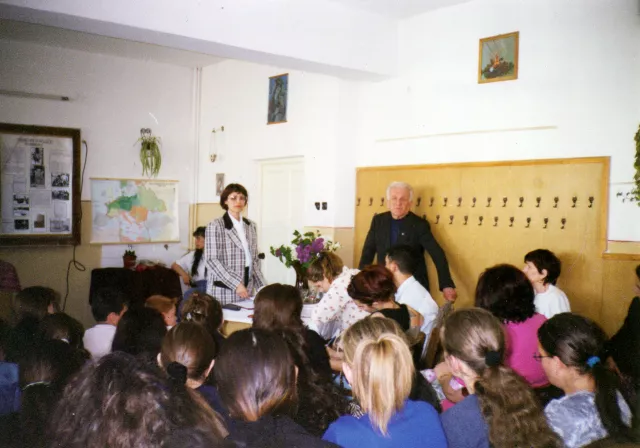 Grün László a holokausztról tart elõadást