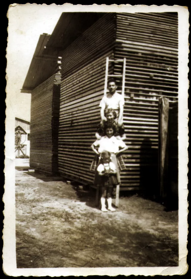 Istvan Koltai and his sister and cousin