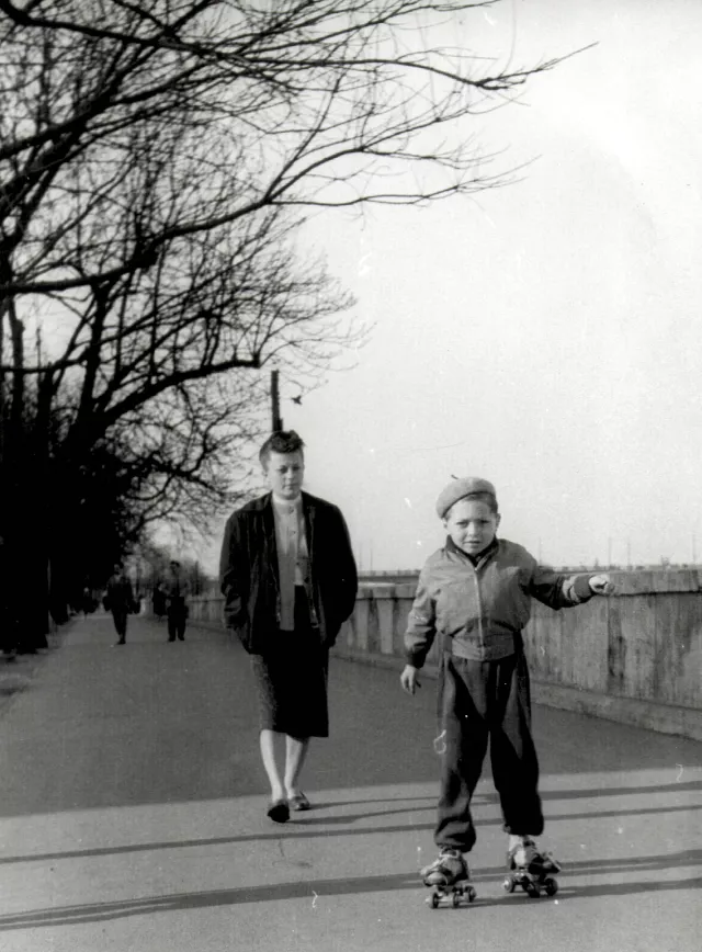 Maria Feheri with her son Gyuri Feheri