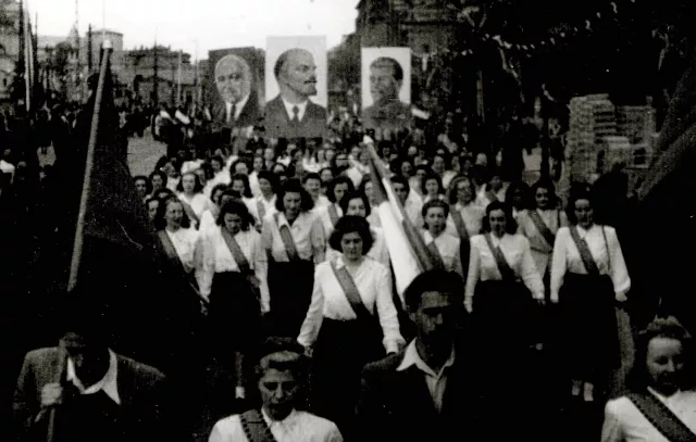 Maria Feheri at the Communist World Youth Meeting
