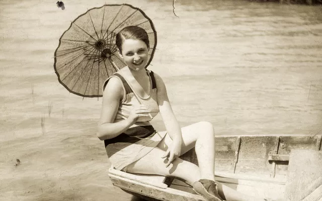 Piroska Goldberger at Lake Balaton