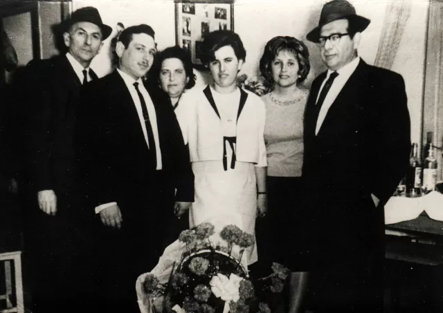 The engagement of Gabor Paneth's paternal uncle's daughter Marta Paneth to Laci