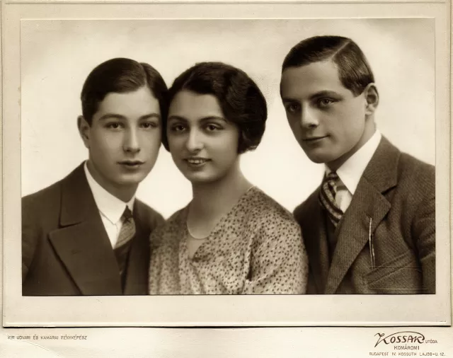 Miklos Braun with his sister Klara Nauman and brother Ference Braun