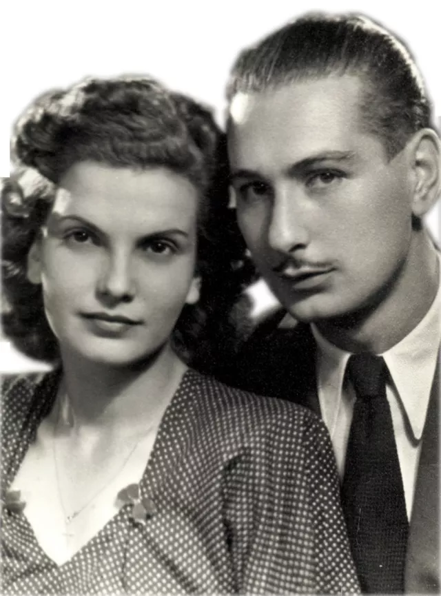 Braun Miklós a feleségével