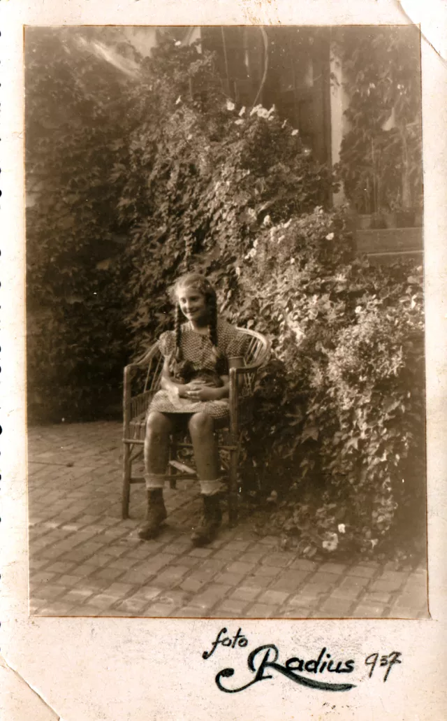 Erika Izsak in the garden