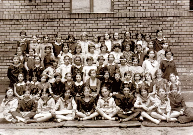 Klara Karpati's elementary school graduating class photo